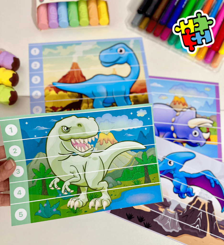 Quebra-Cabeça Dinossauros – Mundo Pedagógico: Atividades da Pro