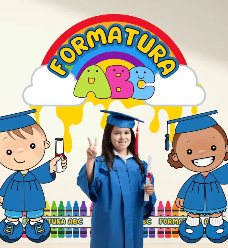 Kit Formatura ABC ( Painel + Lembrancinhas)