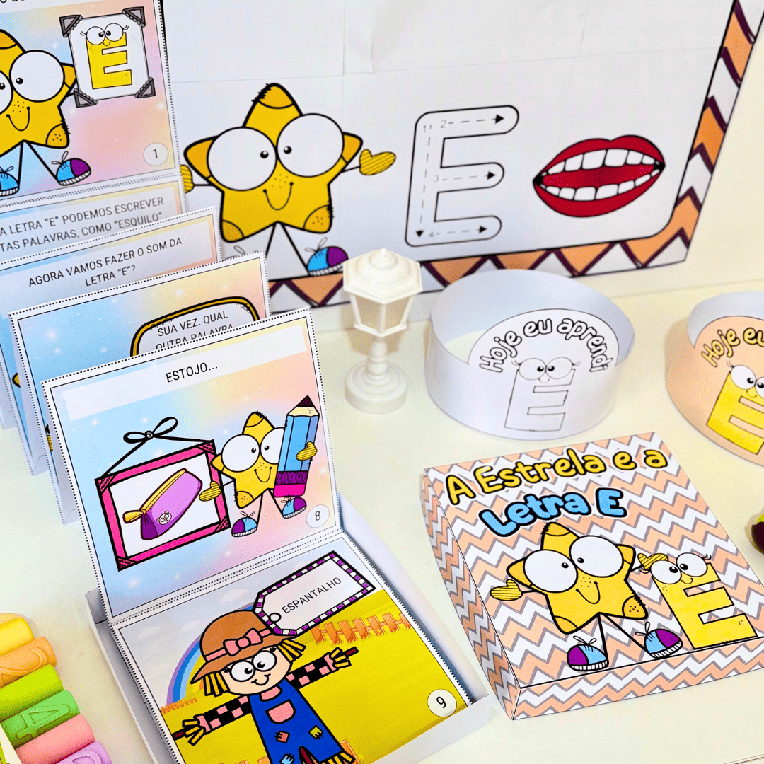 História na Caixa - Letra E