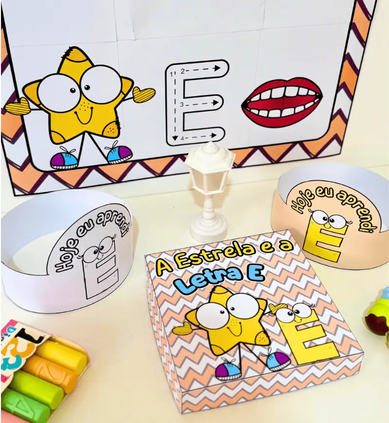 História na Caixa - Letra E