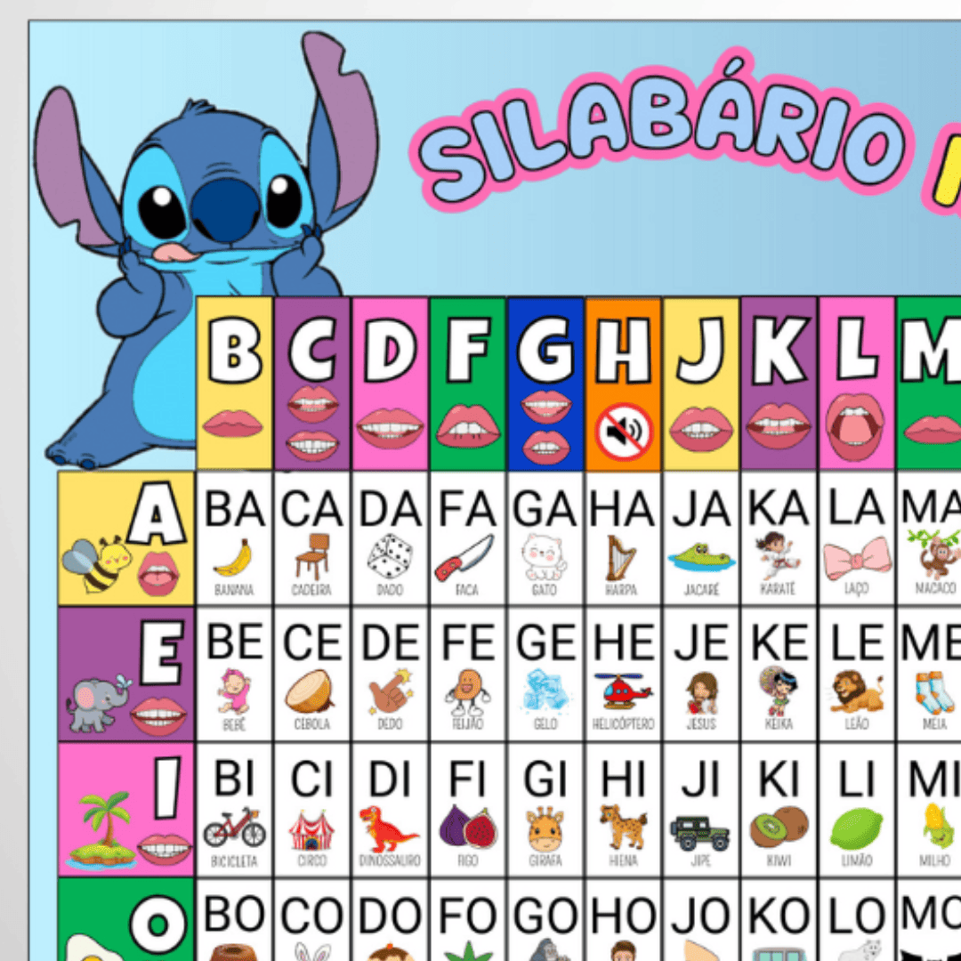 Silabário Ilustrado - Stitch