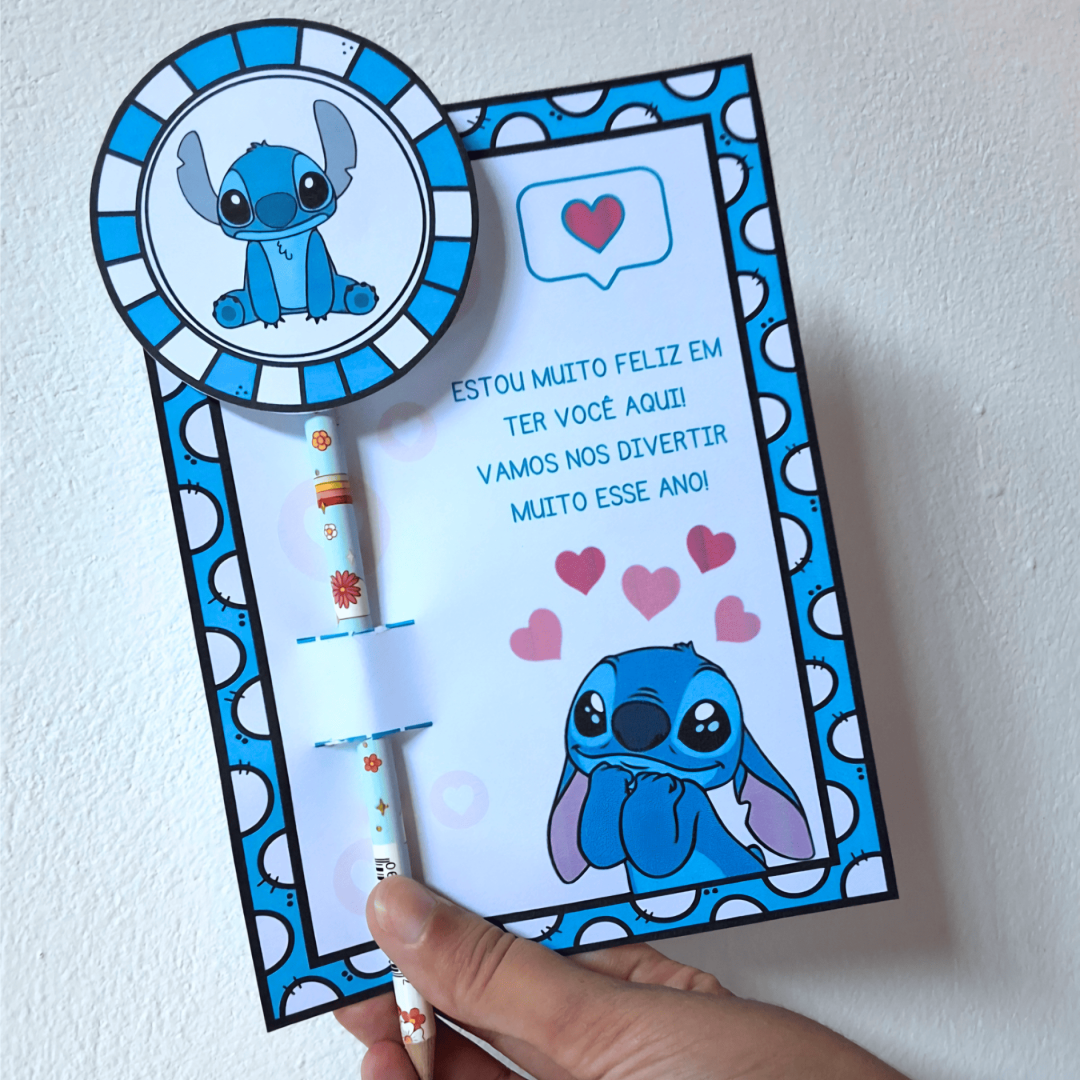 Lembrancinha Volta às Aulas - Stitch