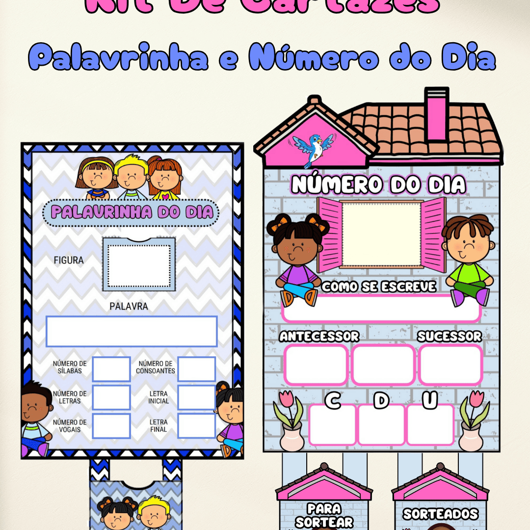 Kit Cartazes Palavrinha e Número do Dia