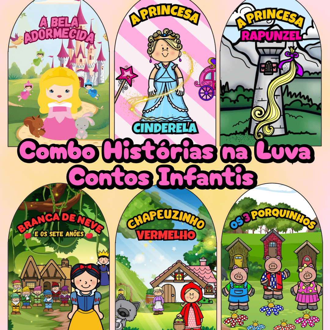 Combo Histórias na Luva - Contos Infantis