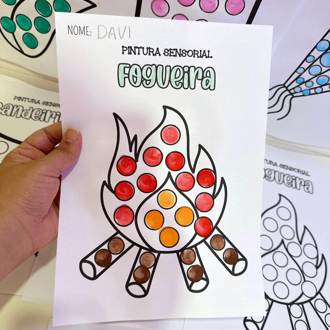 Pintura Sensorial - Festa Junina