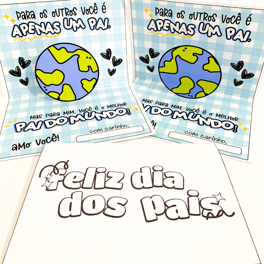 Cartão Dia dos Pais: Melhor Pai do Mundo