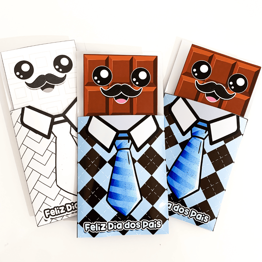 Cartão dia dos Pais: Chocolate