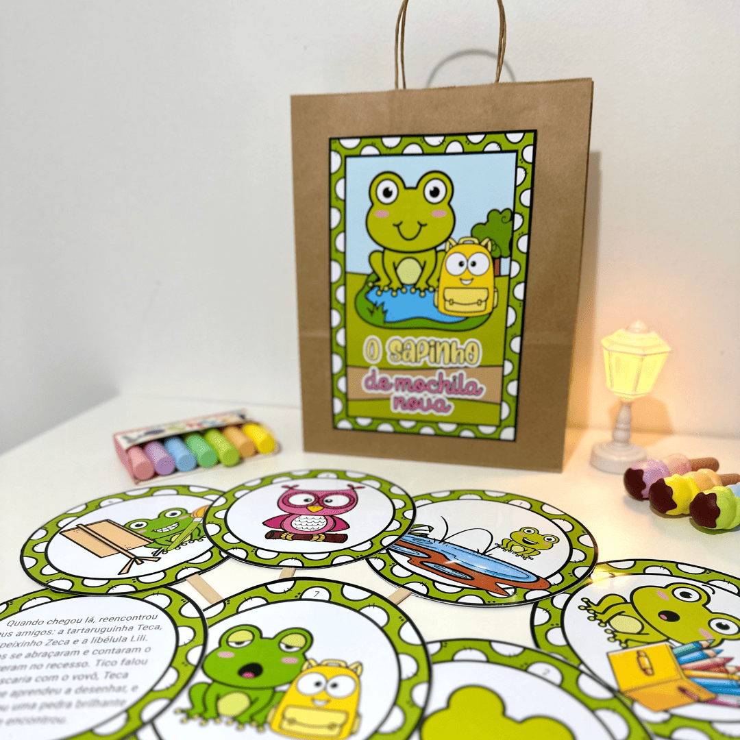 O Sapinho de Mochila Nova - História na Sacola