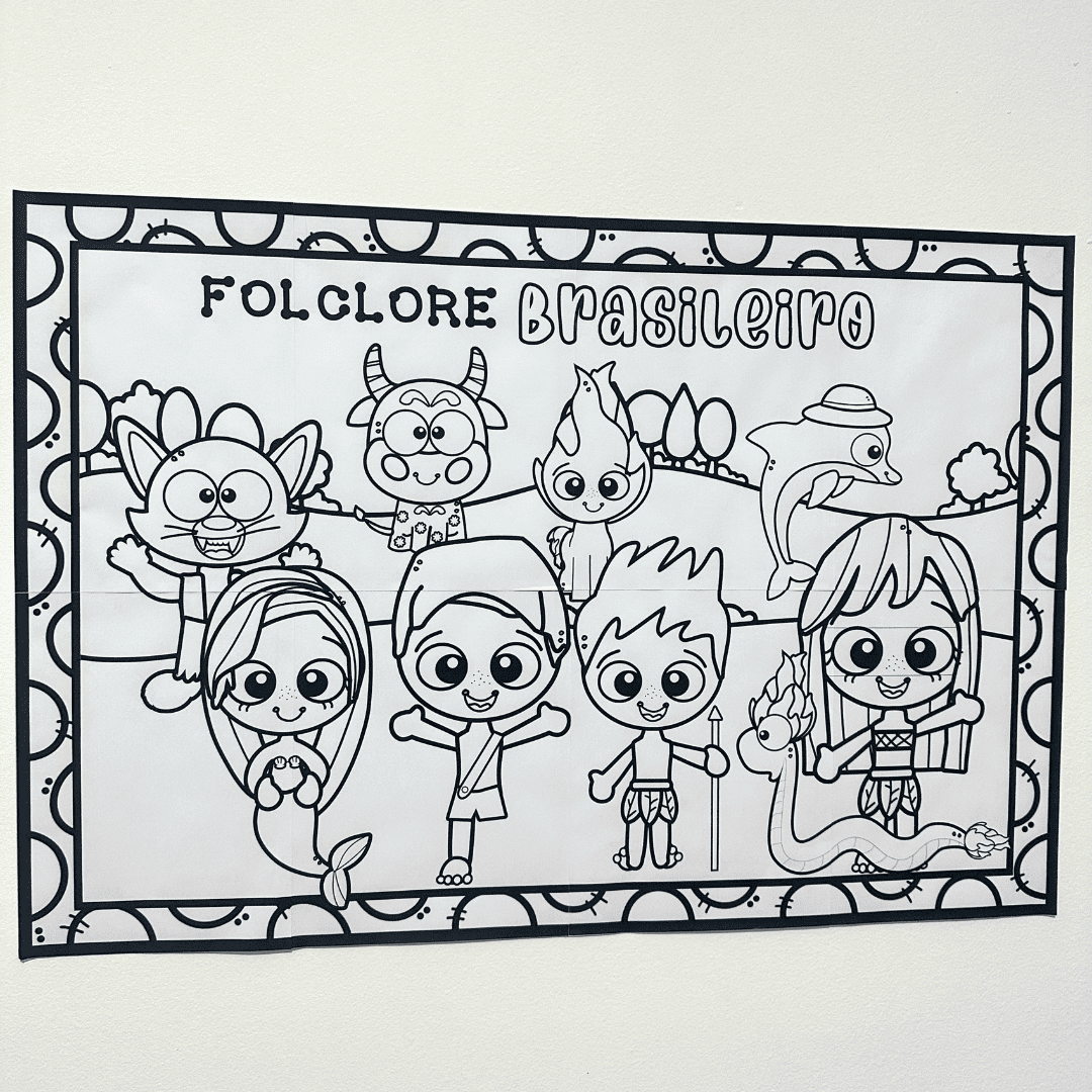 Painel Pintura Coletiva - Folclore