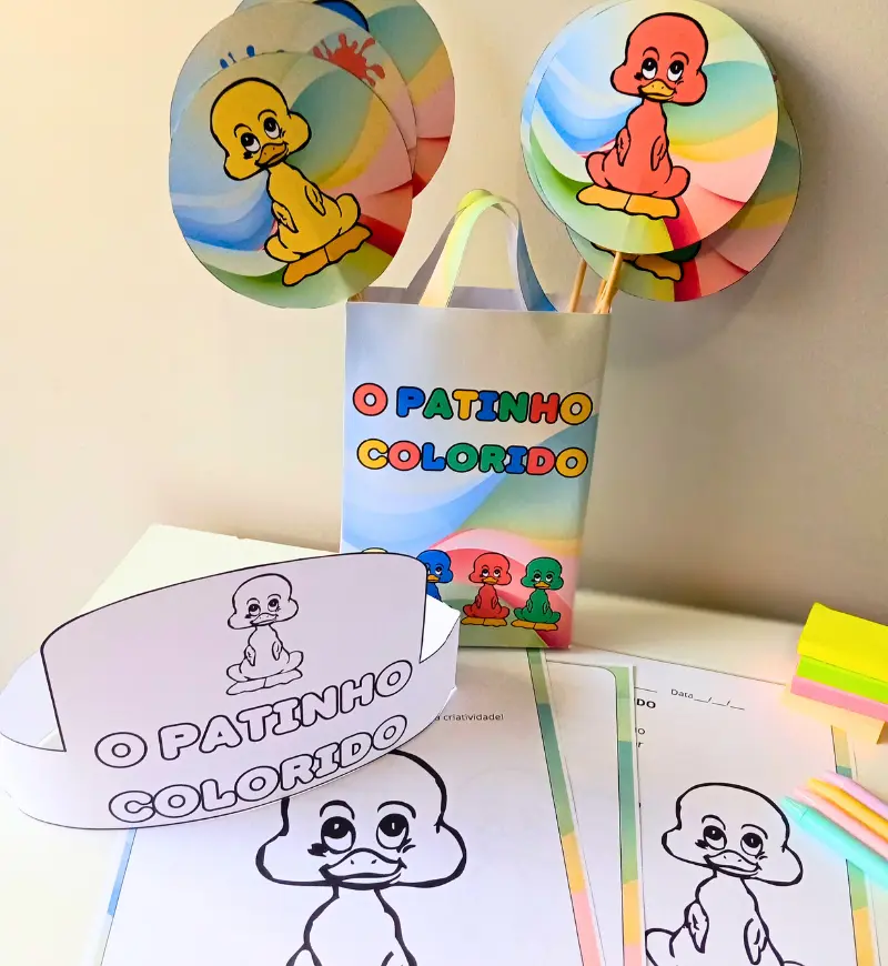 Sacola Musical O Patinho Colorido
