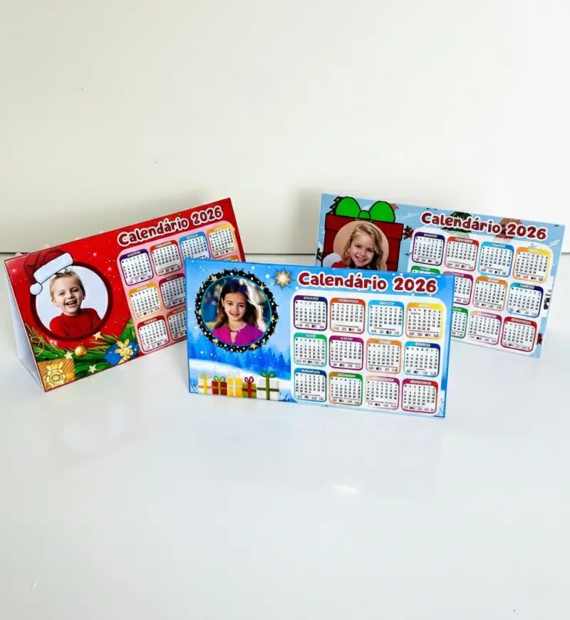 Calendário de Mesa 2026 Editável