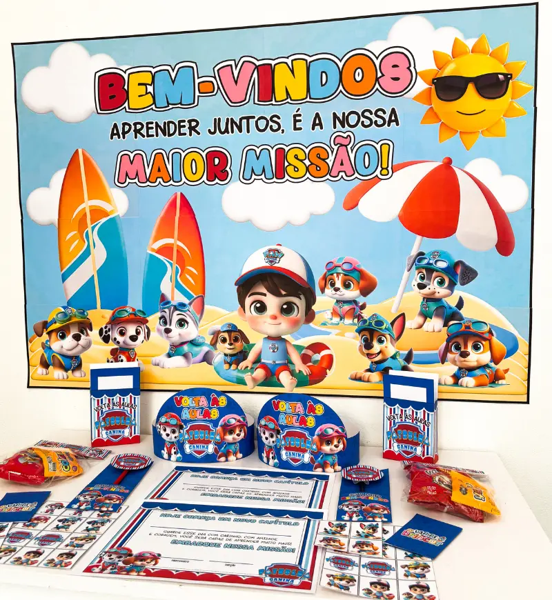 Kit Volta às Aulas - Patrulha Canina