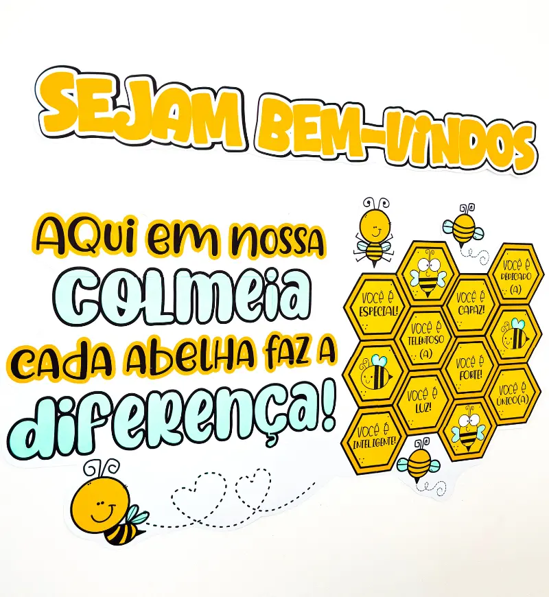 Painel Volta às Aulas Colmeia