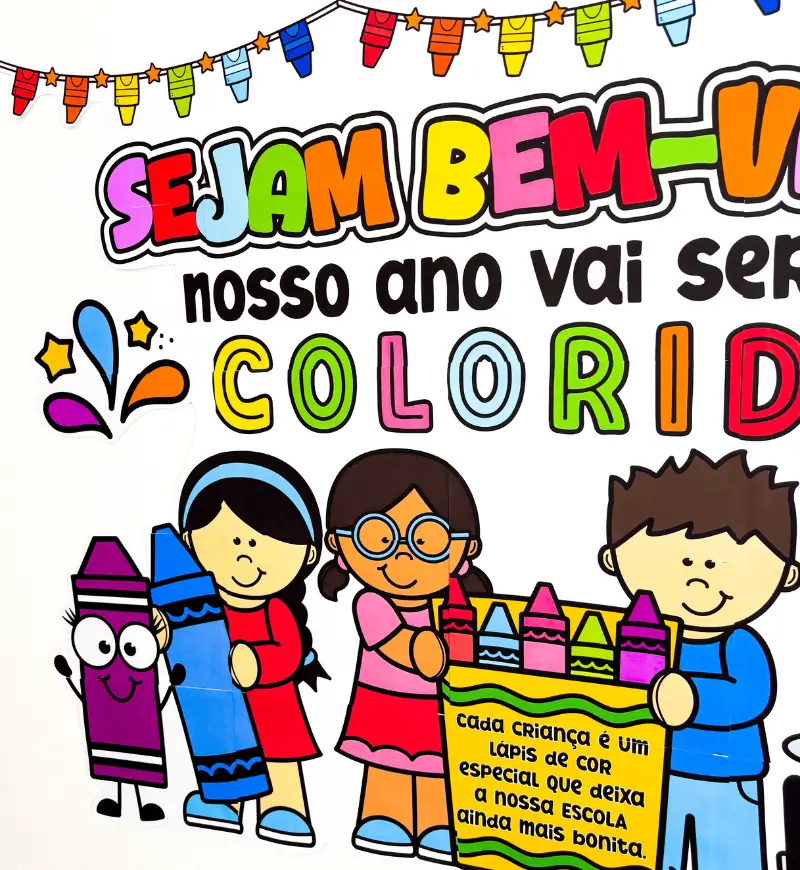 Painel Volta às Aulas - Colorido