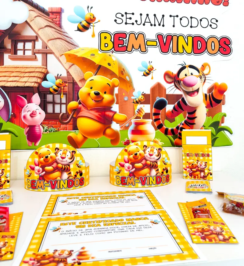 Kit Volta às Aulas - Ursinho Pooh