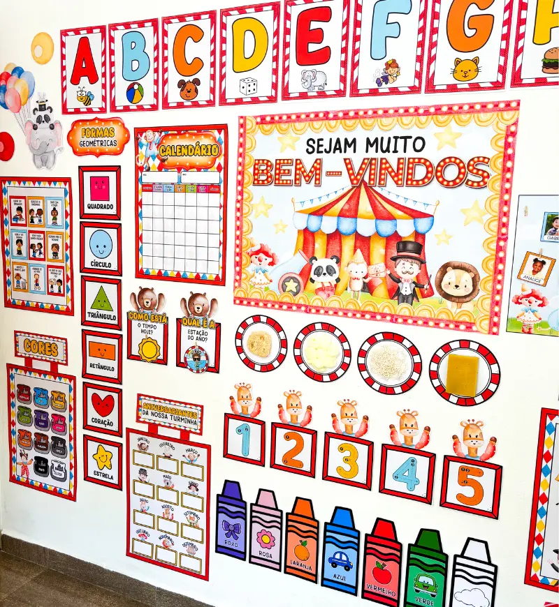 Kit Sala Educação Infantil- Circo dos Bichinhos