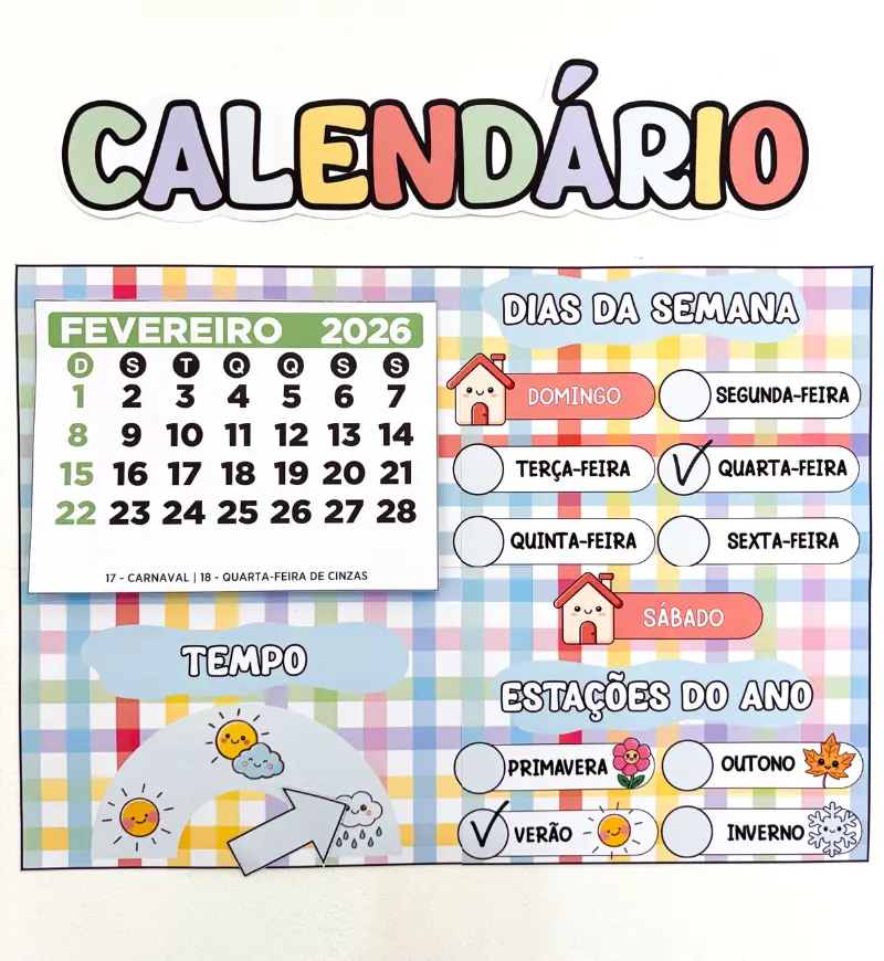 Painel Calendário 2026 Completo