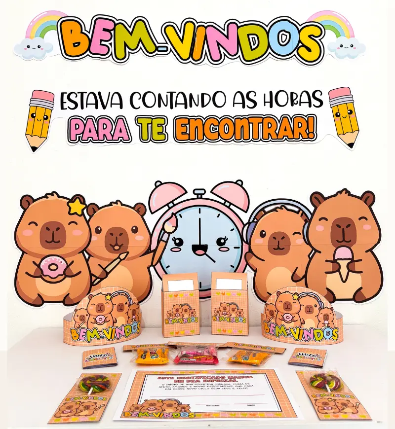 Kit Volta às Aulas - Capivara Cute
