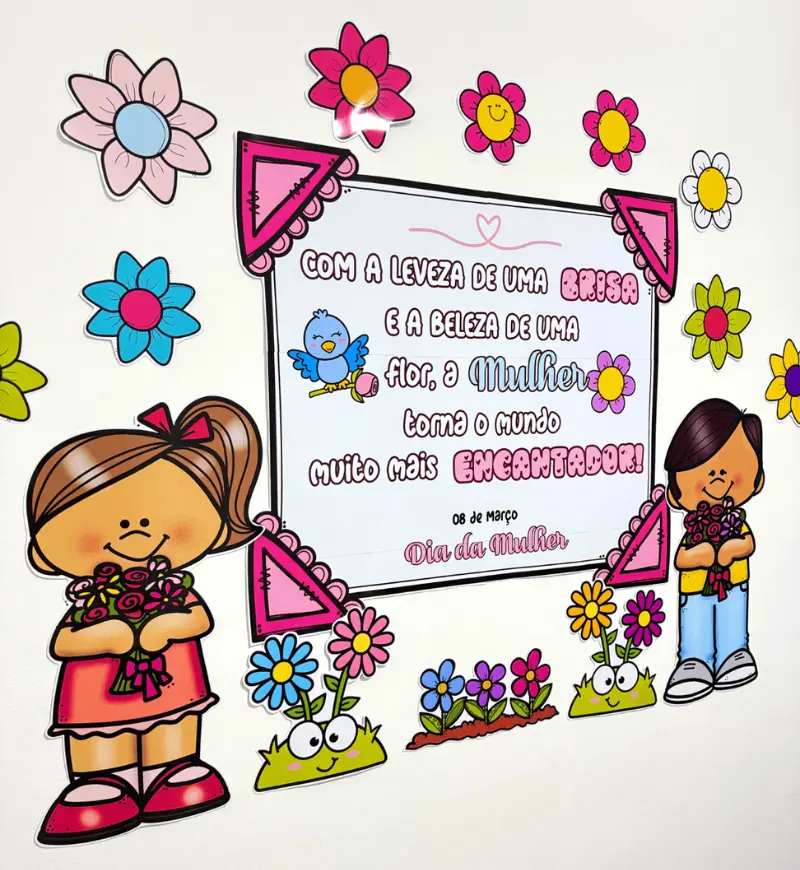 Painel e Lembrancinha Dia da Mulher