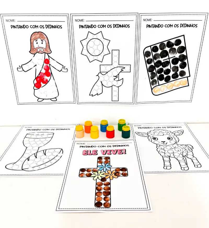 Pintando com os Dedinhos - Páscoa Cristã