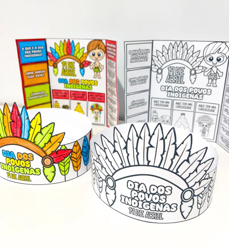 Lapbook e Coroa Dia dos Povos Indígenas