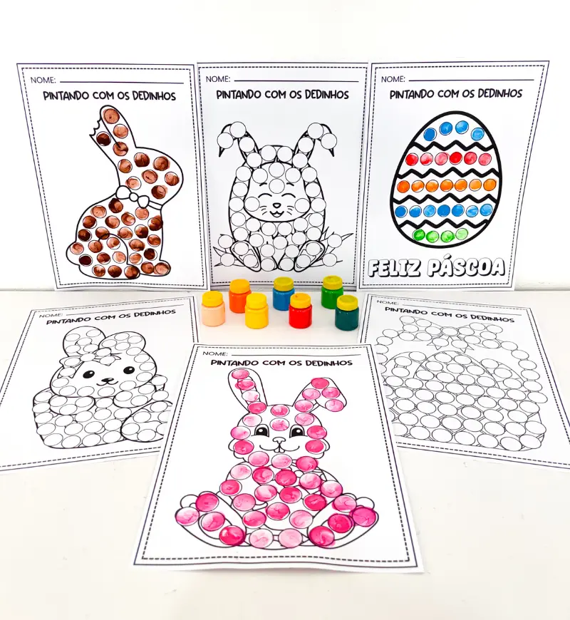 Pintando com os Dedinhos - Páscoa Comercial