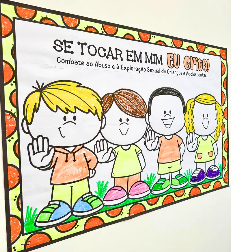 Cartaz Colaborativo Maio Laranja