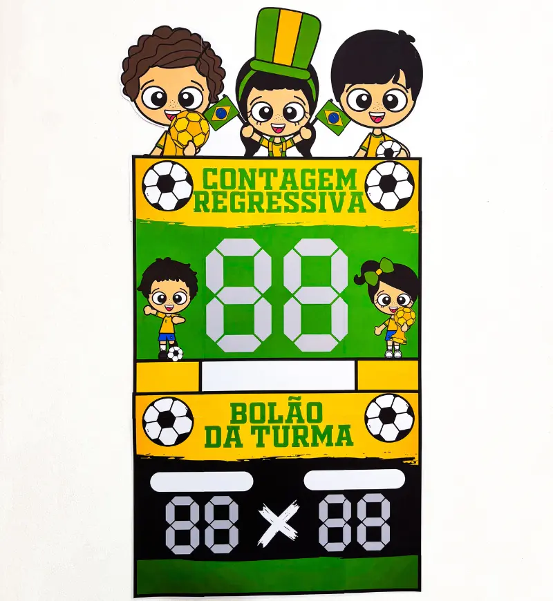 Cartaz Contar e Torcer (Copa do Mundo)