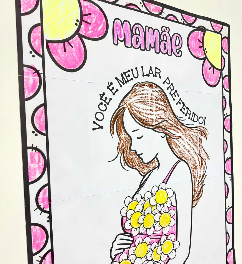 Cartaz Colaborativo Dia das Mães