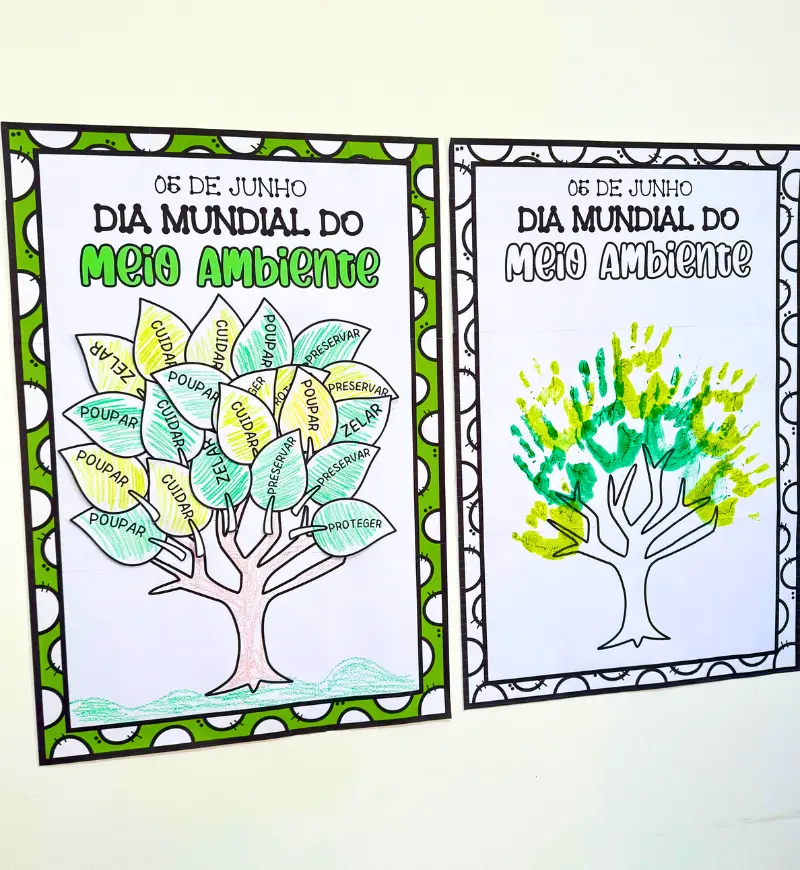 Cartaz Colaborativo Árvore - Meio Ambiente