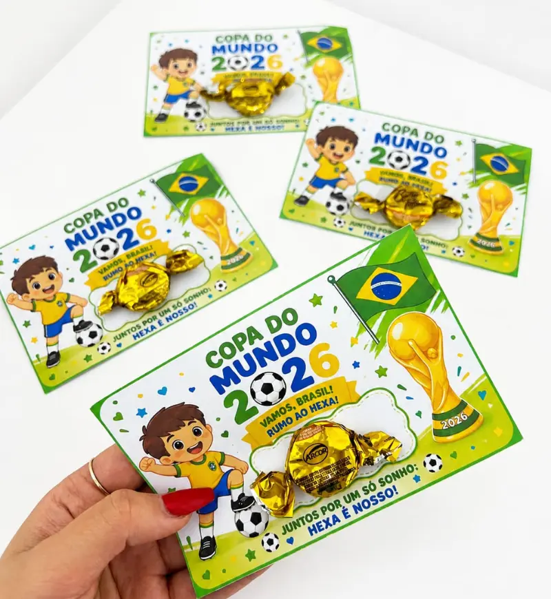 Cartão Lembrancinha - Copa do Mundo