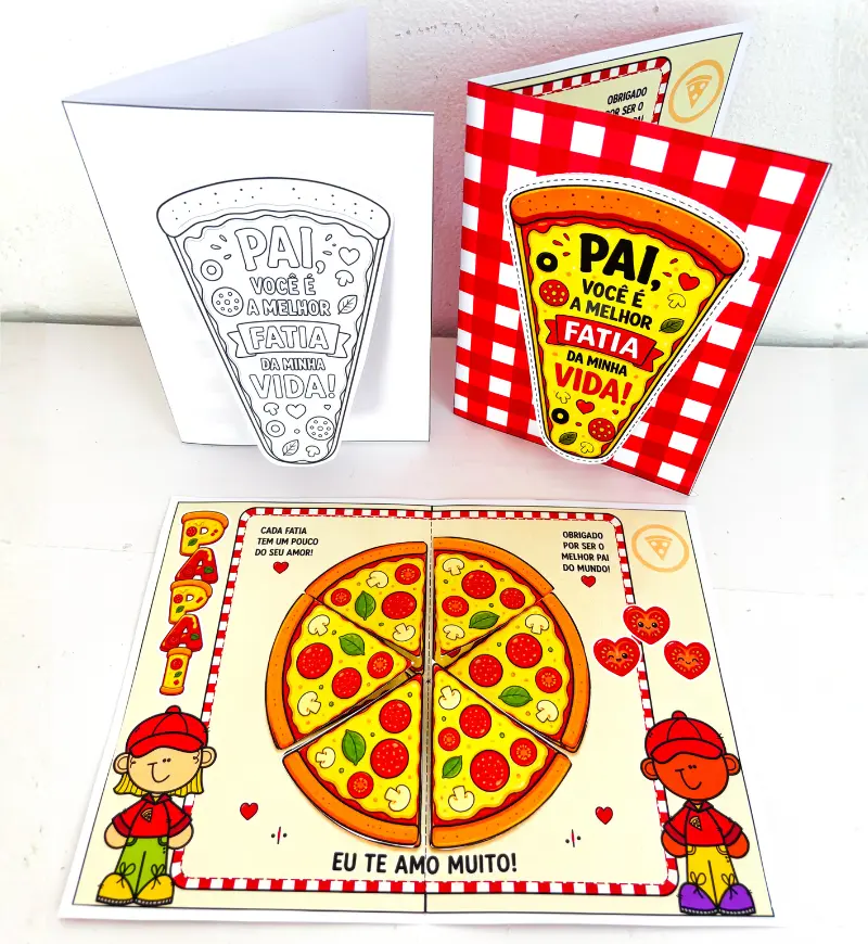 Cartão Dia dos Pais - Pizza