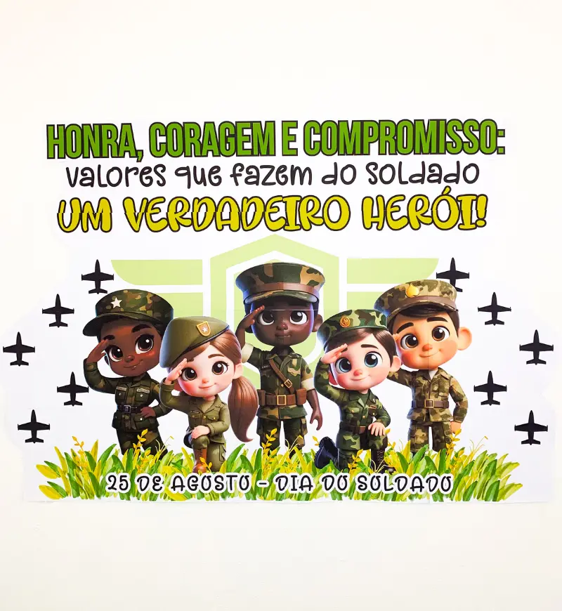 Painel Dia do Soldado - Honra e Coragem