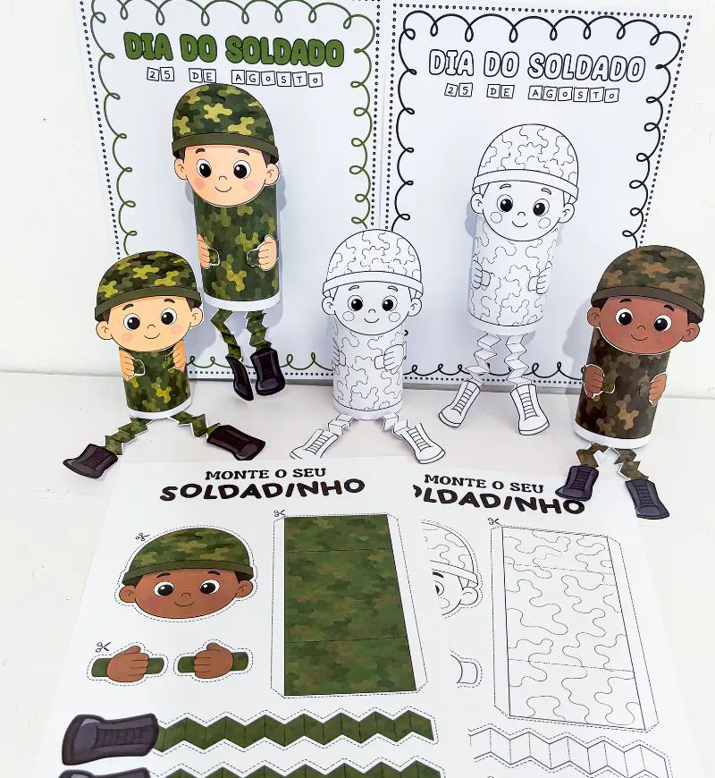 Atividade Monte Seu Soldadinho - Dia do Soldado