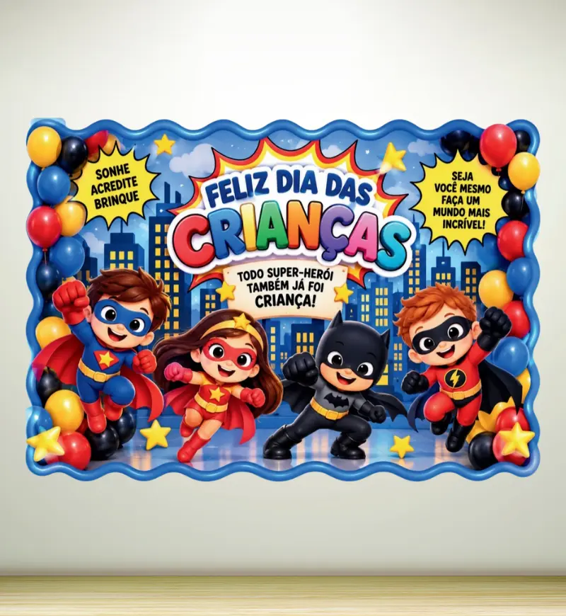 Painel Dia das Crianças - Heróis