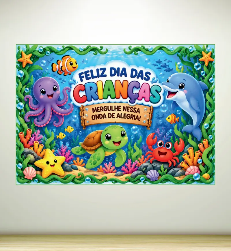 Painel Dia das Crianças - Fundo do Mar